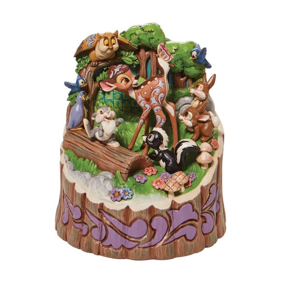Enesco Jim Shore Disney Traditions Carved by Heart Bambi Forest Friends Figurine - Picture 1 of 7